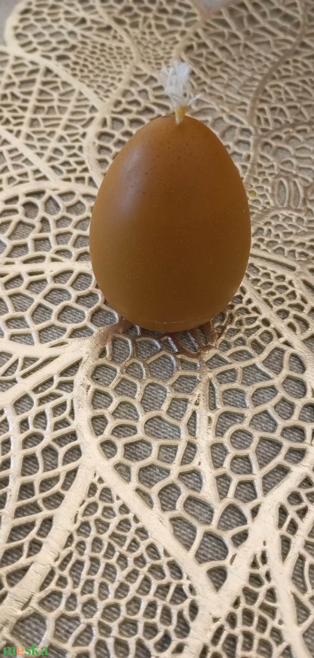 Tojás méhviasz gyertya  - kellékek & szerszámok - dekorációs kellékek - dekorációs gyertya - Meska.hu