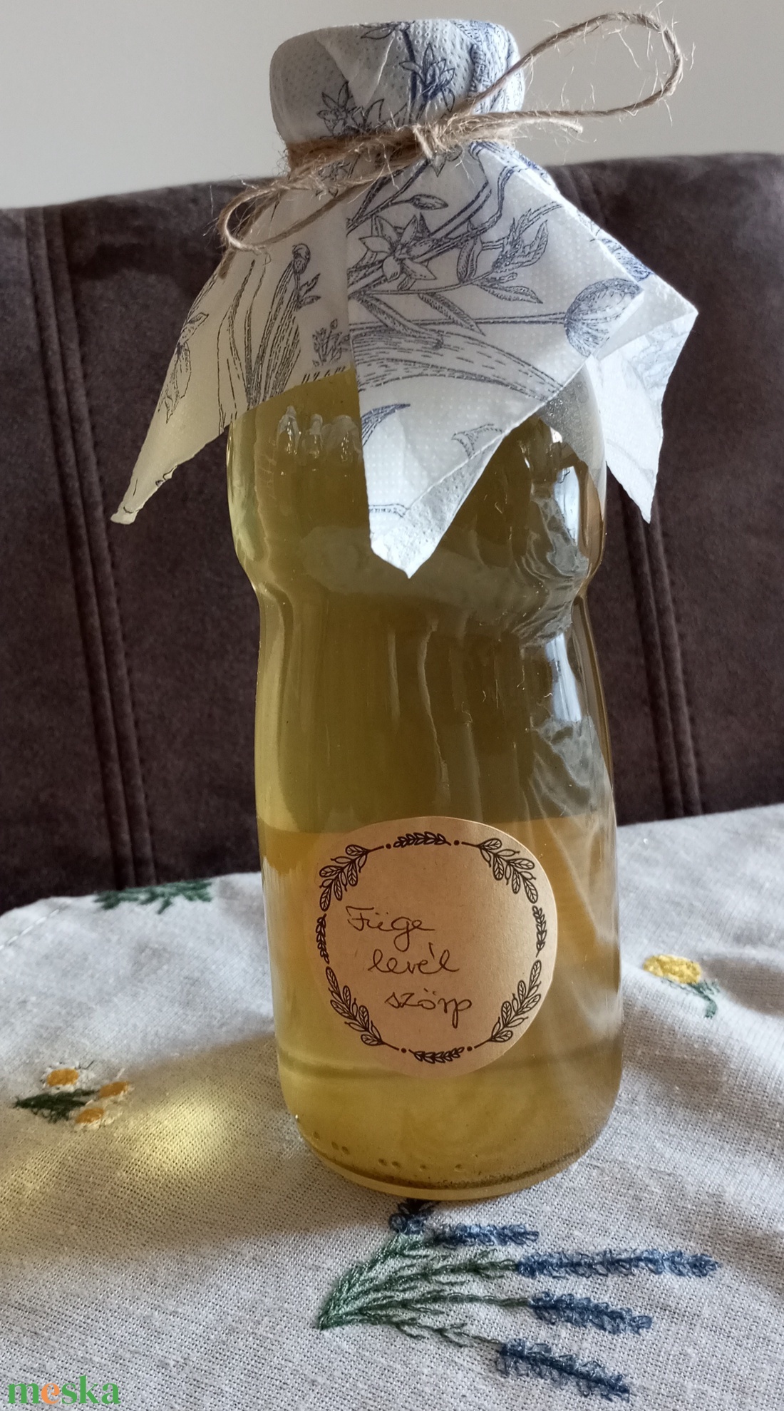 Füge levél szörp  - élelmiszer - szörp - Meska.hu