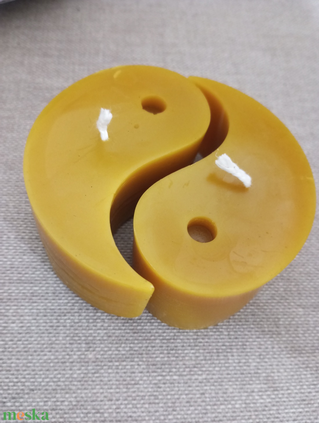 Jing jang méhviasz gyertya  - otthon & életmód - gyertya, illat, aroma - gyertya - Meska.hu