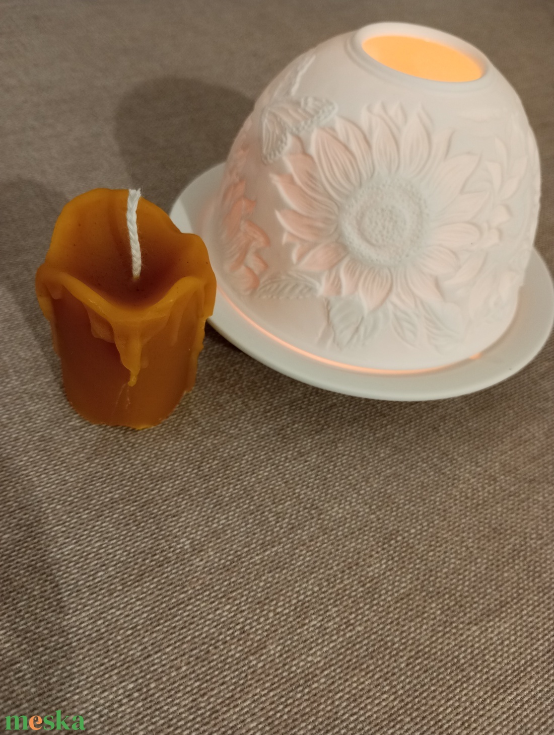 Gyertya alakú méhviasz gyertya  - otthon & életmód - gyertya, illat, aroma - gyertya - Meska.hu