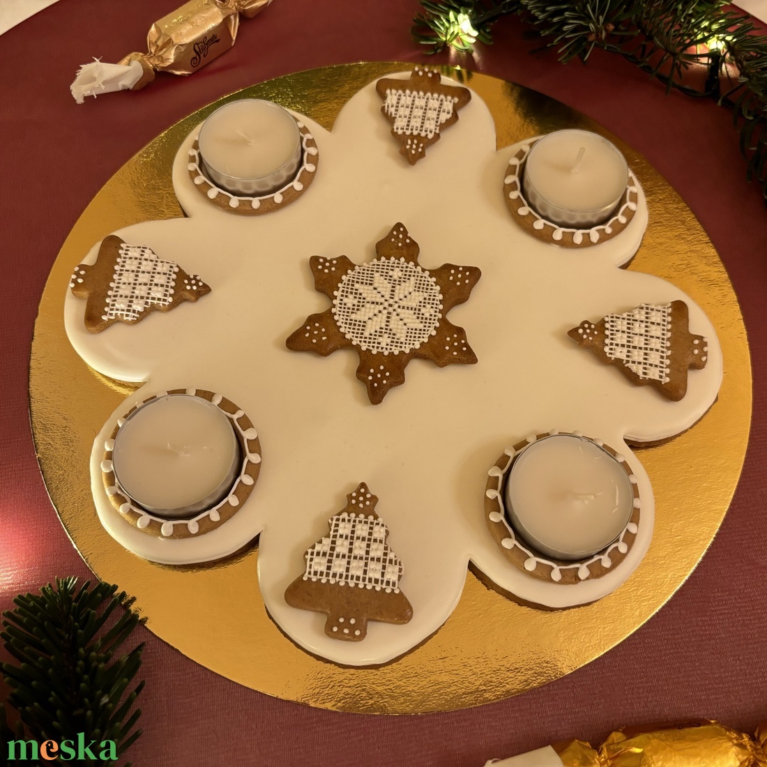 Mézeskalács adventi koszorú - karácsony - adventi díszek - adventi koszorú - Meska.hu Mézeskalács adventi koszorú - karácsony - adventi díszek - adventi koszorú - Meska.hu