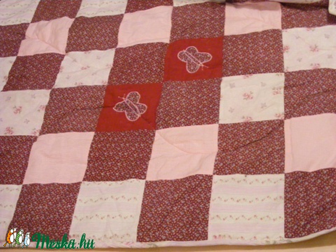 patchwork takaró apró kockákból, falvédő - otthon & lakás - babaszoba, gyerekszoba - babatakaró, gyerek pléd - Meska.hu