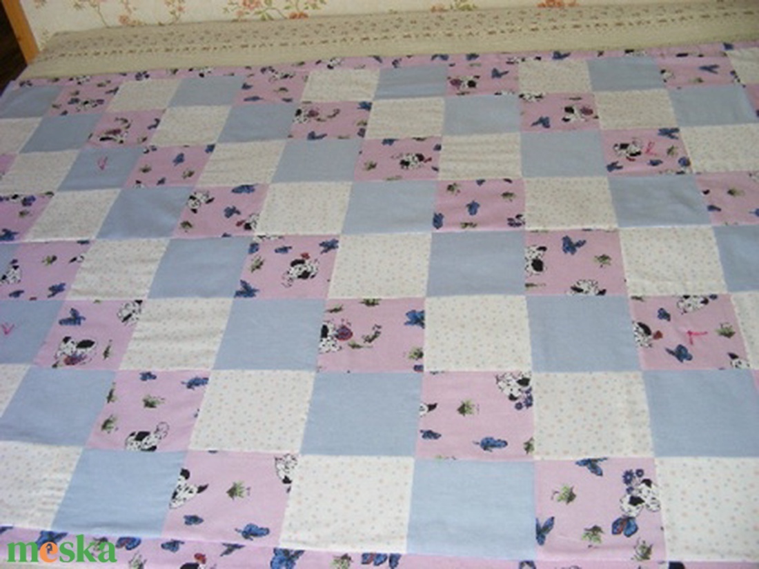 patchwork takaró apró kockákból - otthon & lakás - babaszoba, gyerekszoba - babatakaró, gyerek pléd - Meska.hu