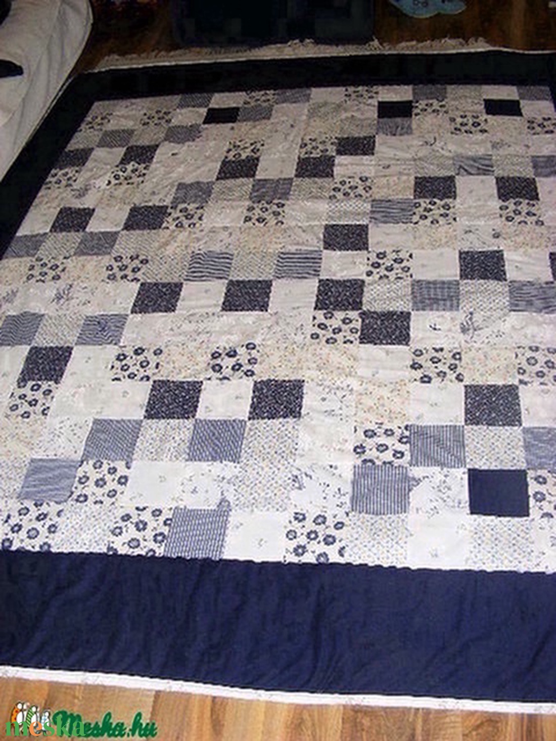 patchwork takaró,kék virágos - otthon & lakás - lakástextil - ágytakaró - Meska.hu patchwork takaró,kék virágos - otthon & lakás - lakástextil - ágytakaró - Meska.hu