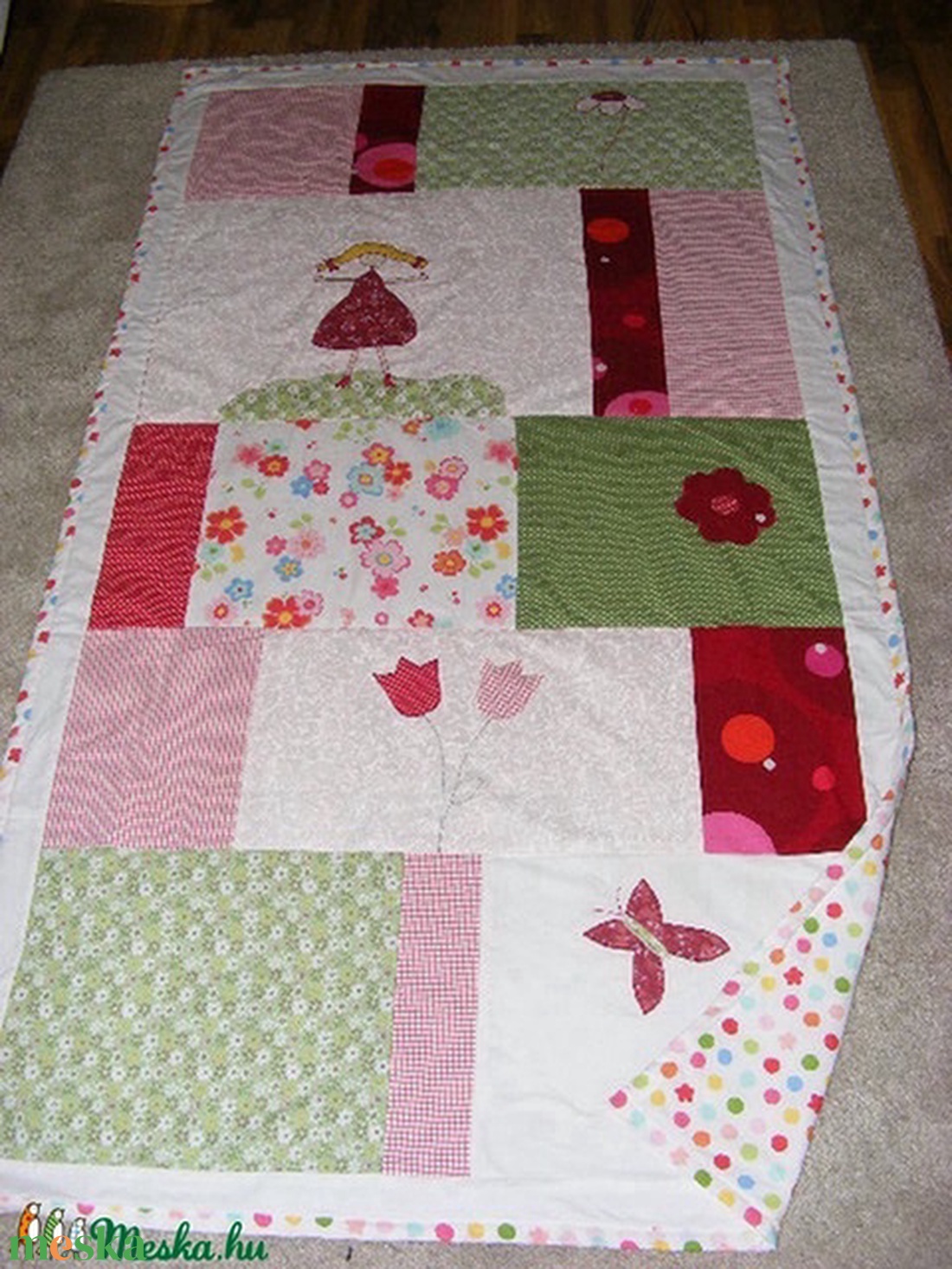 patchwork copfoslánykás takaró, virágos rét - otthon & életmód - lakástextil - ágytakaró - Meska.hu patchwork copfoslánykás takaró, virágos rét - otthon & életmód - lakástextil - ágytakaró - Meska.hu