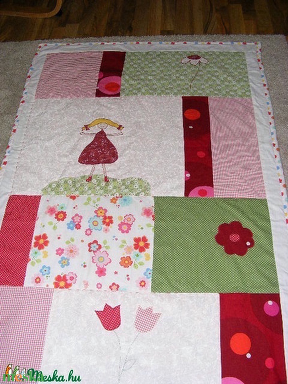 patchwork copfoslánykás takaró, virágos rét - otthon & életmód - lakástextil - ágytakaró - Meska.hu patchwork copfoslánykás takaró, virágos rét - otthon & életmód - lakástextil - ágytakaró - Meska.hu