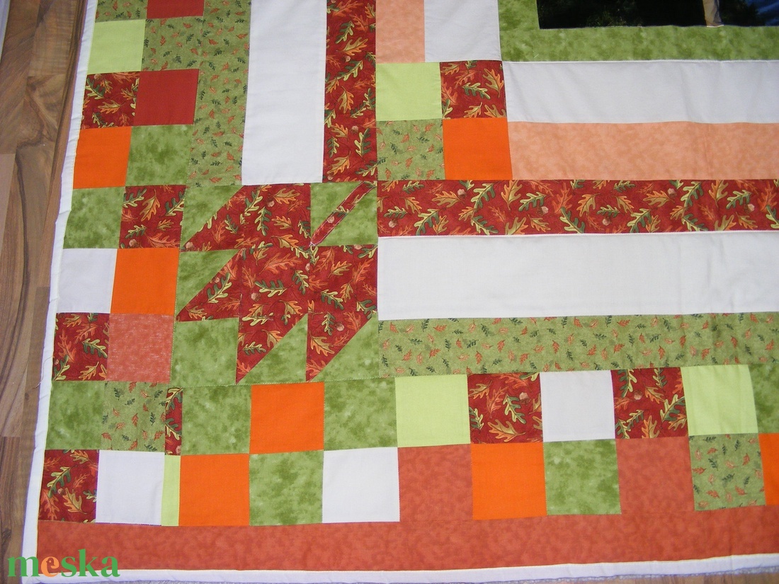 Patchwork takaró, színes, faleveles - otthon & lakás - lakástextil - ágytakaró - Meska.hu Patchwork takaró, színes, faleveles - otthon & lakás - lakástextil - ágytakaró - Meska.hu