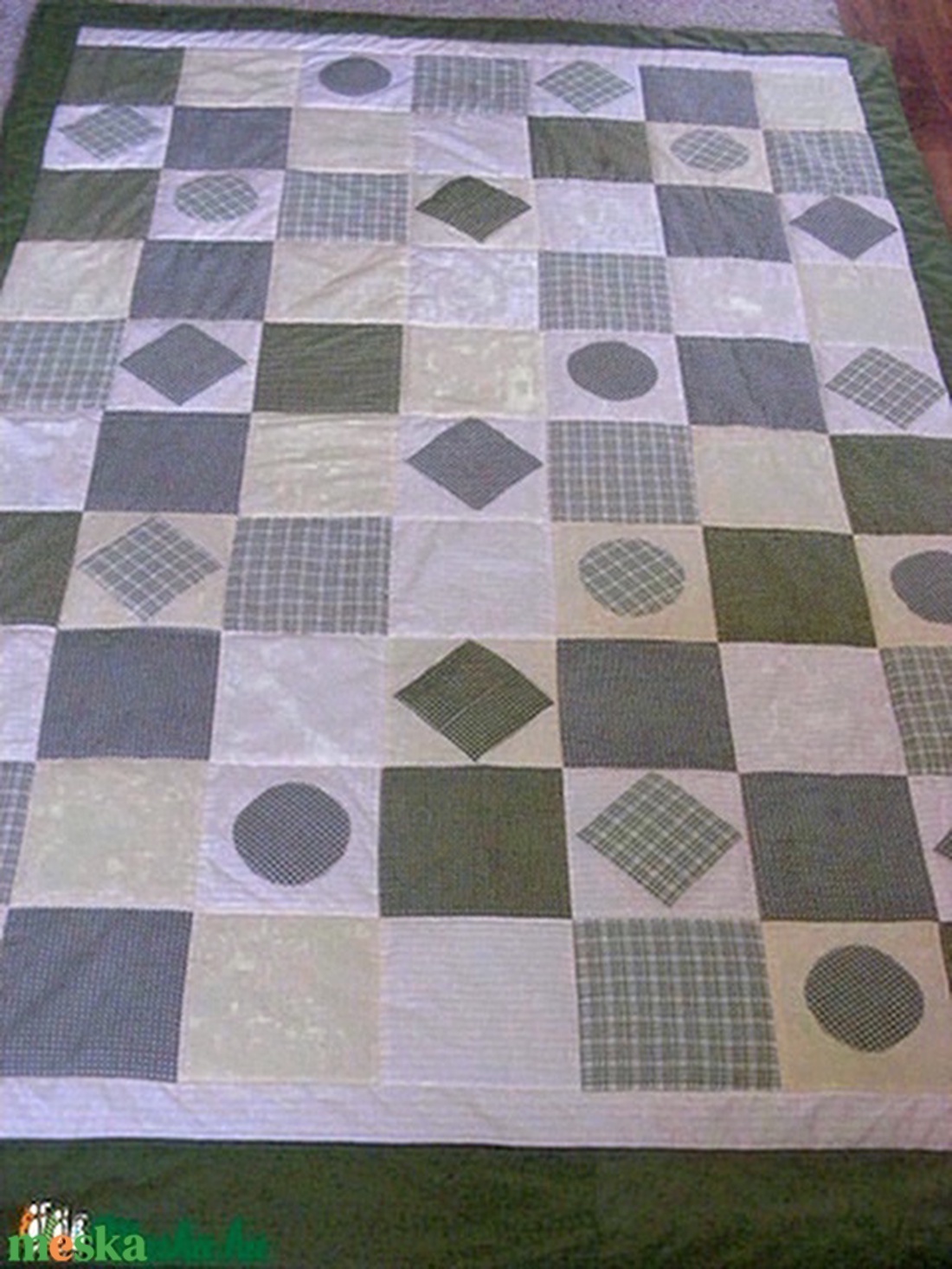 Zöld kockás patchwork takaró, falvédő szettben - otthon & életmód - lakástextil - ágytakaró - Meska.hu Zöld kockás patchwork takaró, falvédő szettben - otthon & életmód - lakástextil - ágytakaró - Meska.hu