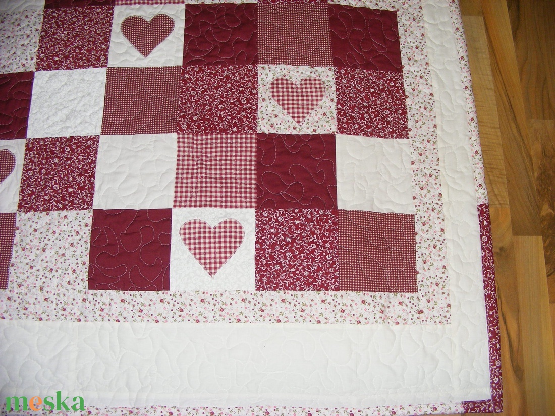 patchwork takaró apró kockákból, szívecskékkel diszítve, country stílusban - otthon & életmód - lakástextil - ágytakaró - Meska.hu patchwork takaró apró kockákból, szívecskékkel diszítve, country stílusban - otthon & életmód - lakástextil - ágytakaró - Meska.hu