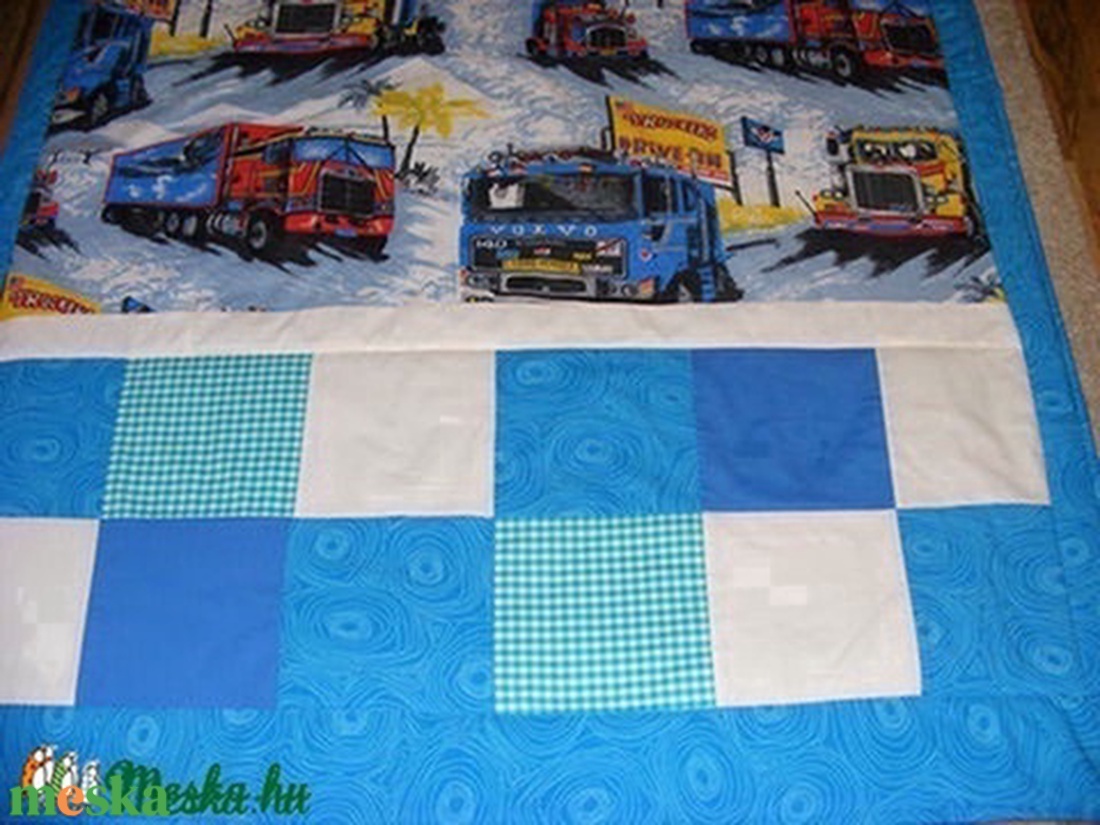 patchwork kamionos takaró,  - otthon & életmód - babaszoba, gyerekszoba - Meska.hu