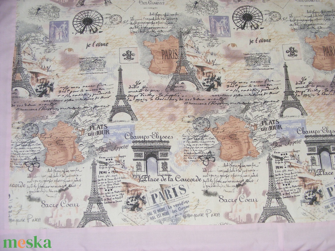 Feliratos patchwork takaró kamaszoknak, Párizs - otthon & lakás - babaszoba, gyerekszoba - babatakaró, gyerek pléd - Meska.hu