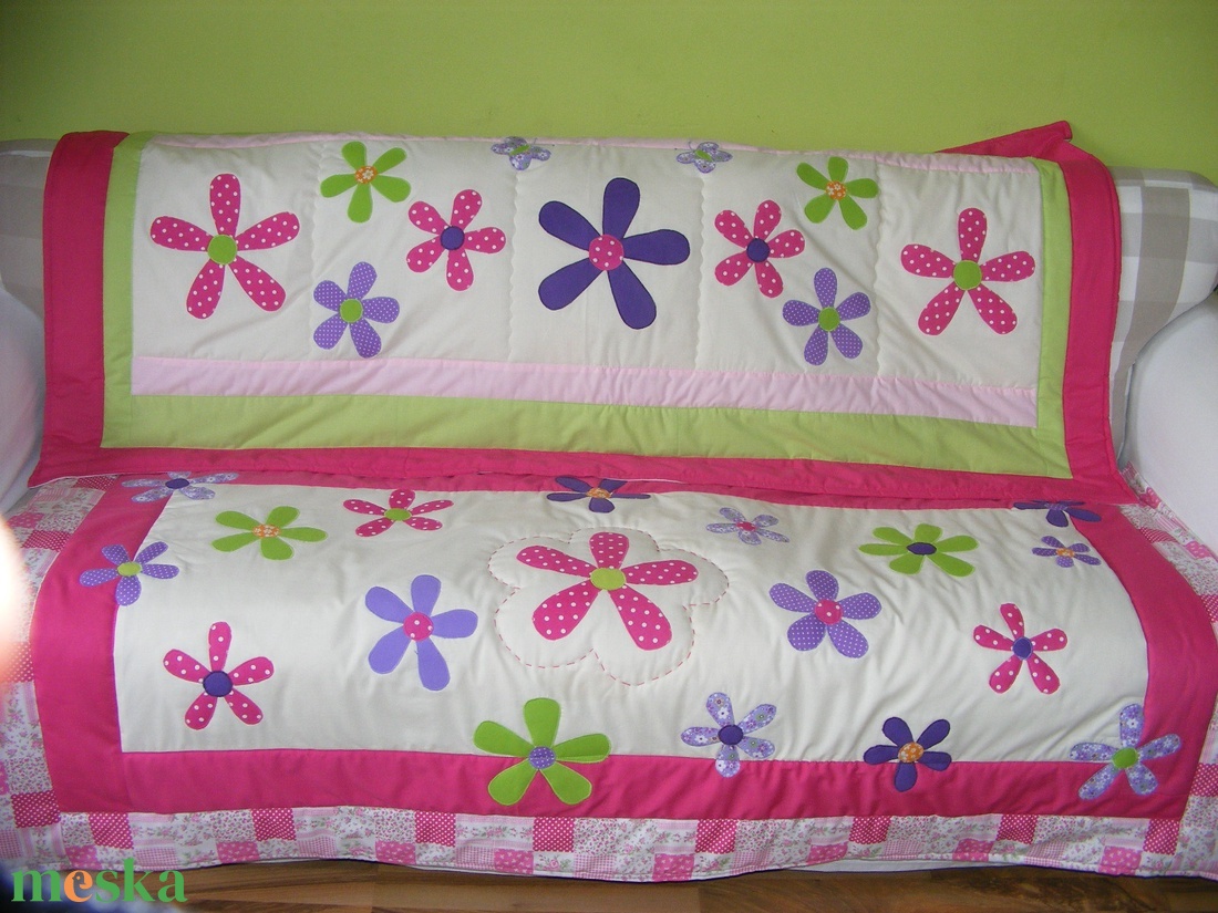 Patchwork takaró, falvédő lila-rózsaszín-fehér - otthon & lakás - lakástextil - Meska.hu