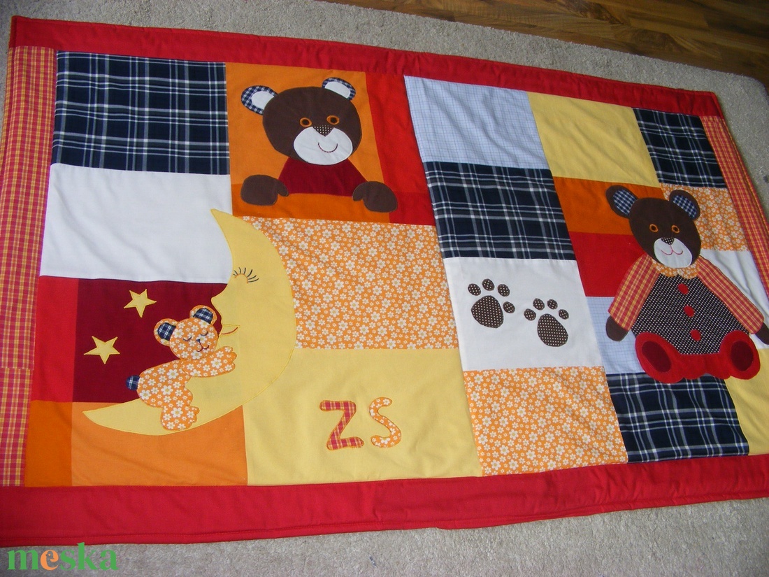 Patchwork retro macis takaró, falvédőnek is megfelel - otthon & lakás - babaszoba, gyerekszoba - falvédő gyerekszobába - Meska.hu Patchwork retro macis takaró, falvédőnek is megfelel - otthon & lakás - babaszoba, gyerekszoba - falvédő gyerekszobába - Meska.hu