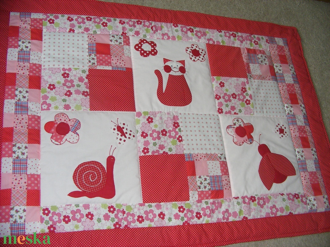 Patchwork takaró, piros-pöttyös, falvédőnek is megfelel, cicás - otthon & lakás - lakástextil - takaró - Meska.hu Patchwork takaró, piros-pöttyös, falvédőnek is megfelel, cicás - otthon & lakás - lakástextil - takaró - Meska.hu
