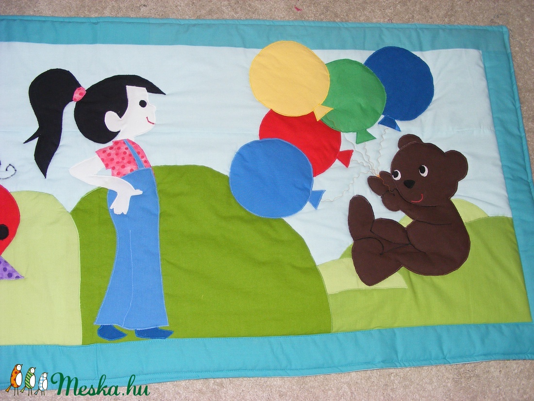 Patchwork falvédő Annipanni és Boribon, Bogyó és Babóca  -  - Meska.hu