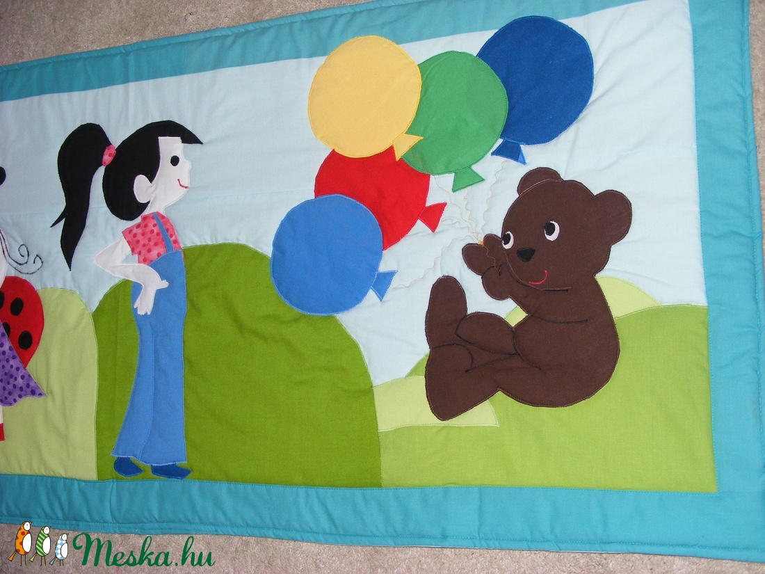 Patchwork falvédő Annipanni és Boribon, Bogyó és Babóca  -  - Meska.hu