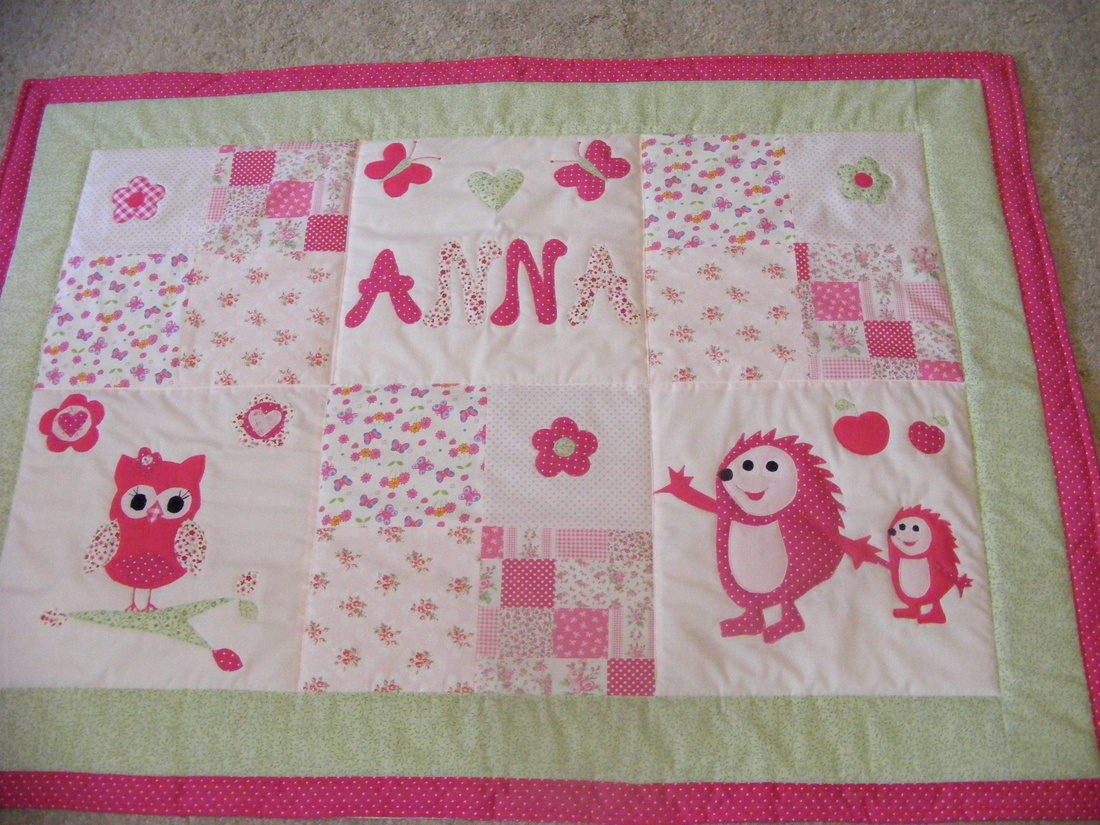 Patchwork takaró, süni, bagoly falvédőnek is megfelel, cicás -  - Meska.hu