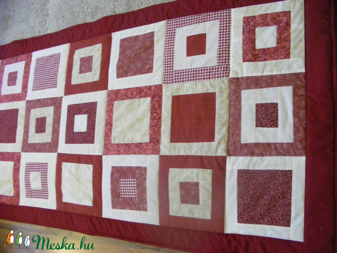 Patchwork falvédő, takaró bordó-drapp - otthon & életmód - lakástextil - falvédő - Meska.hu Patchwork falvédő, takaró bordó-drapp - otthon & életmód - lakástextil - falvédő - Meska.hu