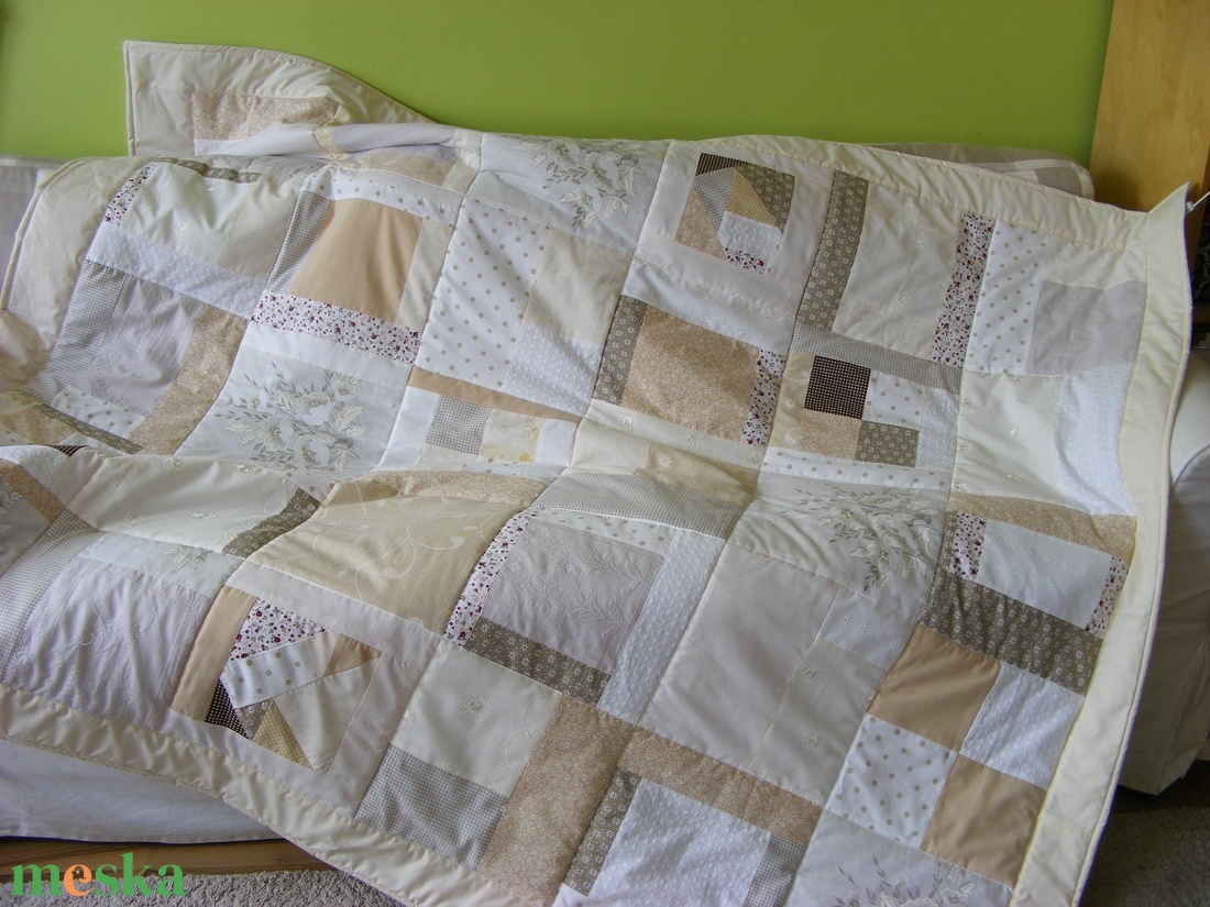 Crazy Patchwork takaró, pasztell színekből - otthon & lakás - lakástextil - ágytakaró - Meska.hu