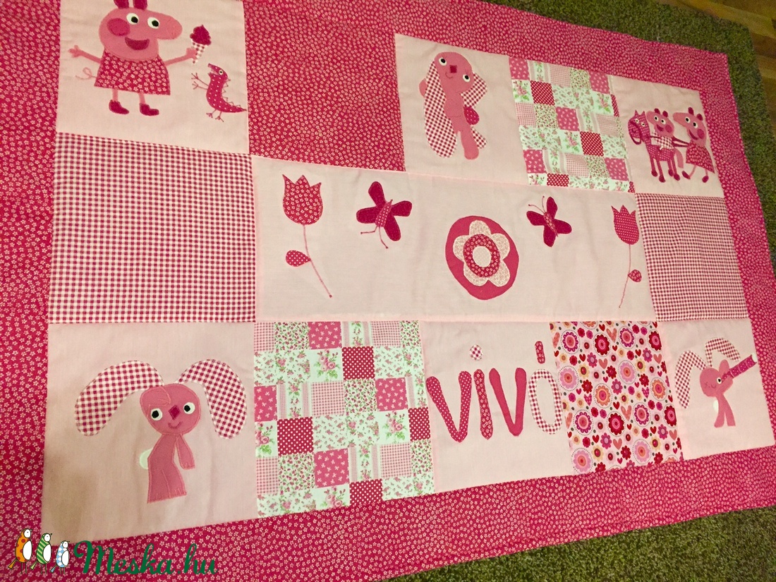 patchwork falvédő,takaró, falvédő, Peppa malac, és Kockás fülű nyúl - otthon & lakás - lakástextil - falvédő - Meska.hu patchwork falvédő,takaró, falvédő, Peppa malac, és Kockás fülű nyúl - otthon & lakás - lakástextil - falvédő - Meska.hu