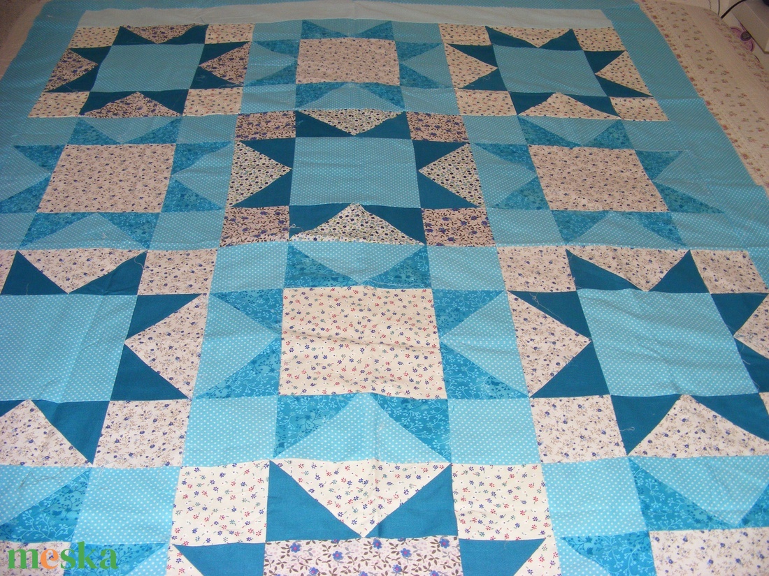 Türkiz csillagmintás patchwork ágytakaró, takaró - otthon & életmód - lakástextil - ágytakaró - Meska.hu Türkiz csillagmintás patchwork ágytakaró, takaró - otthon & életmód - lakástextil - ágytakaró - Meska.hu