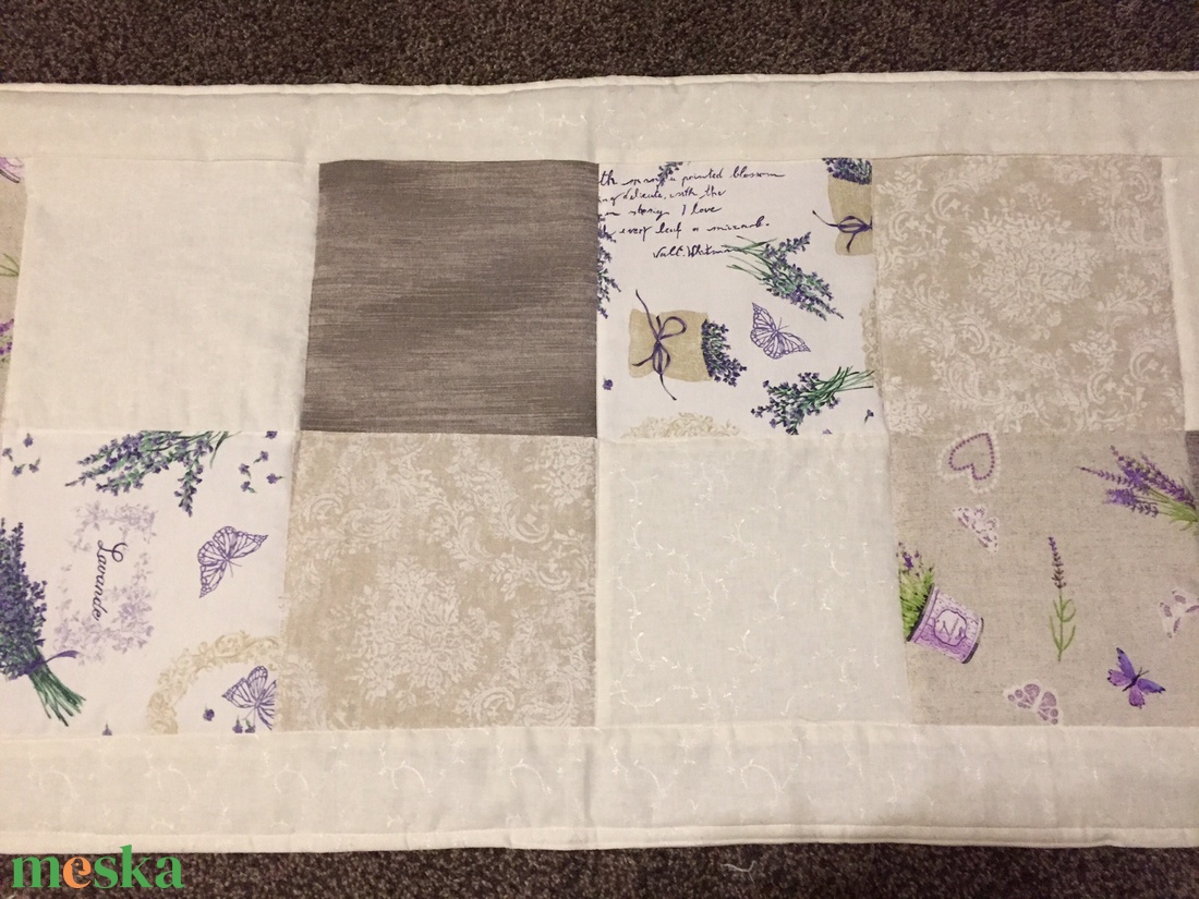 Patchwork falvédő levendula mintával - otthon & életmód - lakástextil - falvédő - Meska.hu