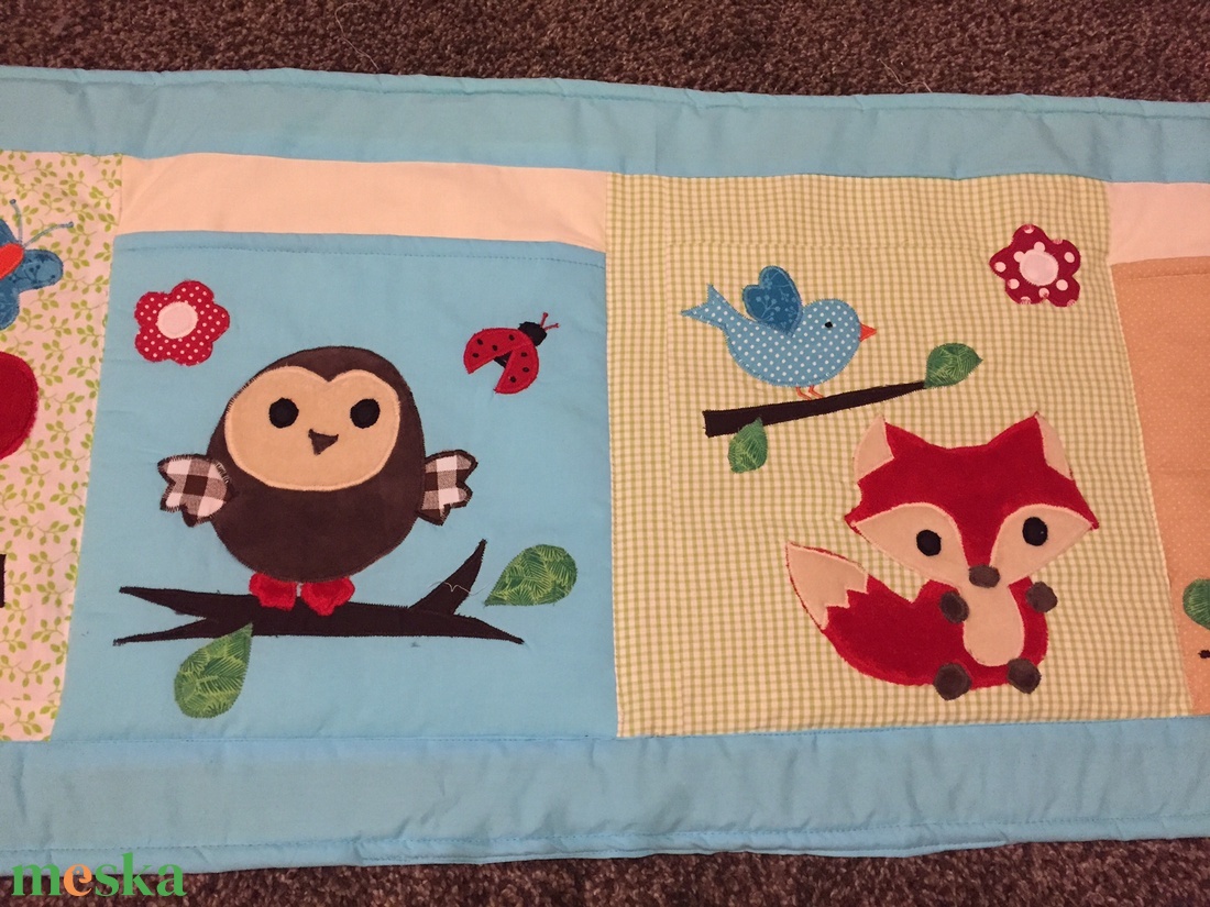 Patchwork falvédő erdei állatokkal, bagoly, róka, mókus, takaró - otthon & lakás - lakástextil - falvédő - Meska.hu Patchwork falvédő erdei állatokkal, bagoly, róka, mókus, takaró - otthon & lakás - lakástextil - falvédő - Meska.hu