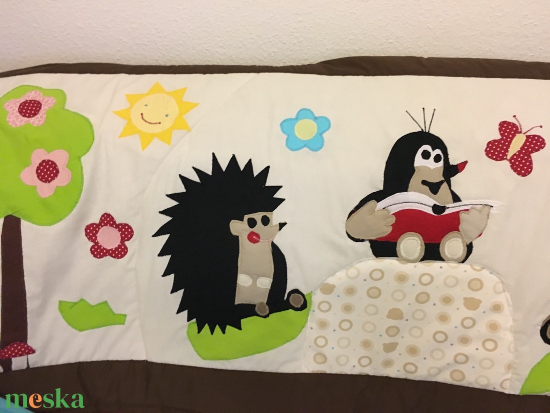 patchwork falvédő,takaró szettben, Kisvakond, süni, - otthon & életmód - lakástextil - ágytakaró - Meska.hu