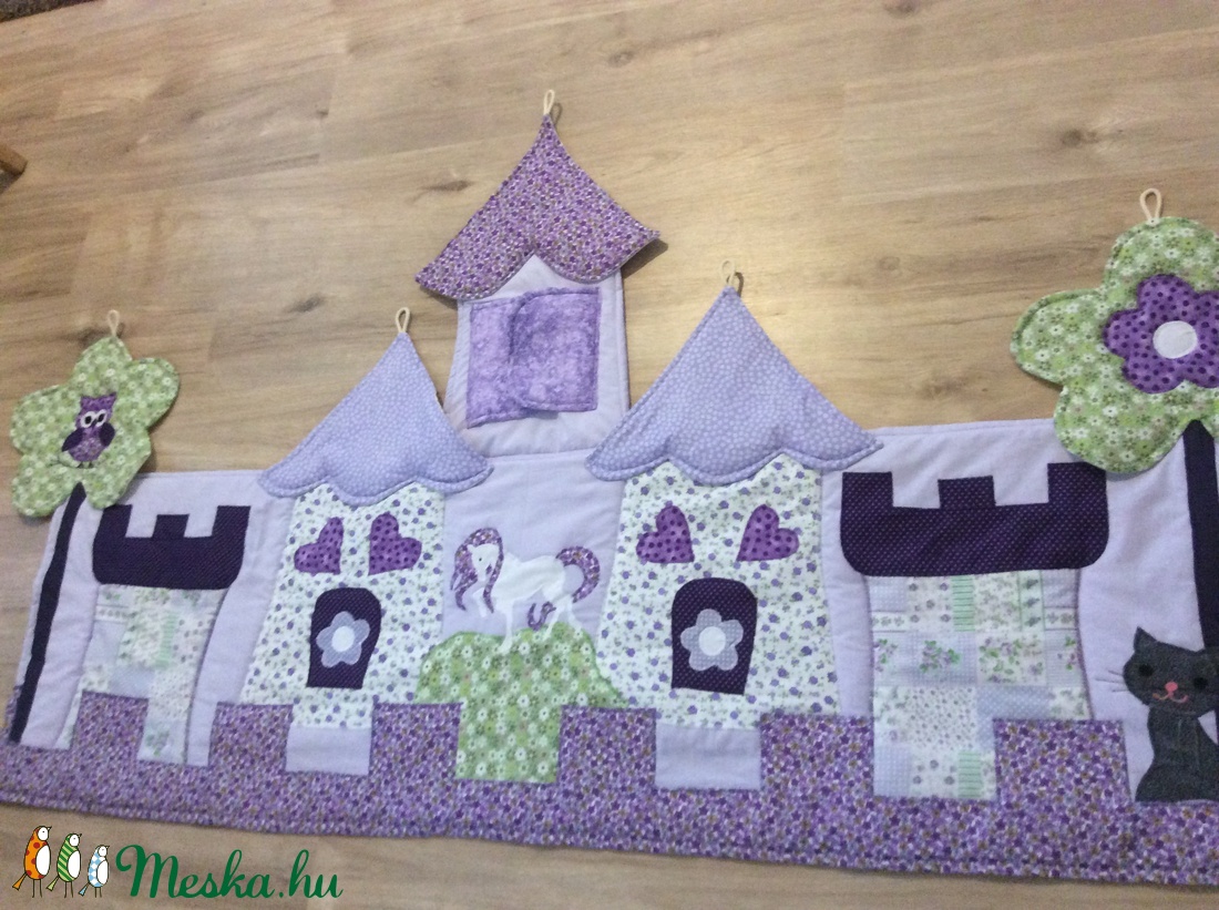 Palotás patchwork falvédő lila-rózsaszÍn - otthon & lakás - babaszoba, gyerekszoba - falvédő gyerekszobába - Meska.hu Palotás patchwork falvédő lila-rózsaszÍn - otthon & lakás - babaszoba, gyerekszoba - falvédő gyerekszobába - Meska.hu