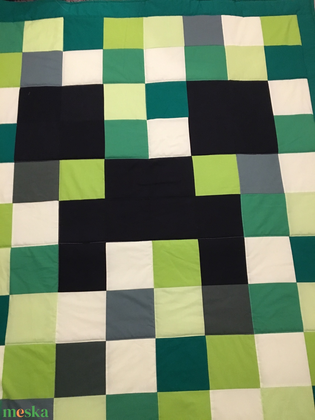 Minecraft patchwork takaró - otthon & lakás - babaszoba, gyerekszoba - babatakaró, gyerek pléd - Meska.hu