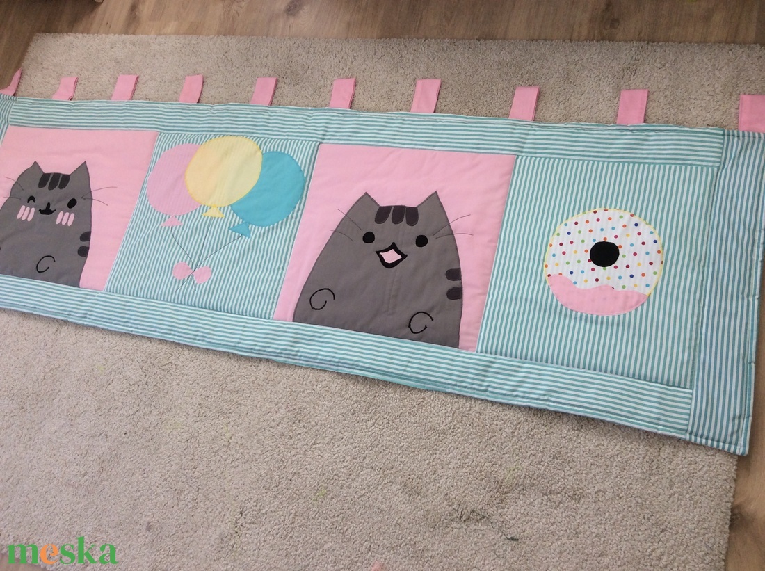 Pusheen cat patchwork ,falvédő, takaró - otthon & lakás - lakástextil - Meska.hu