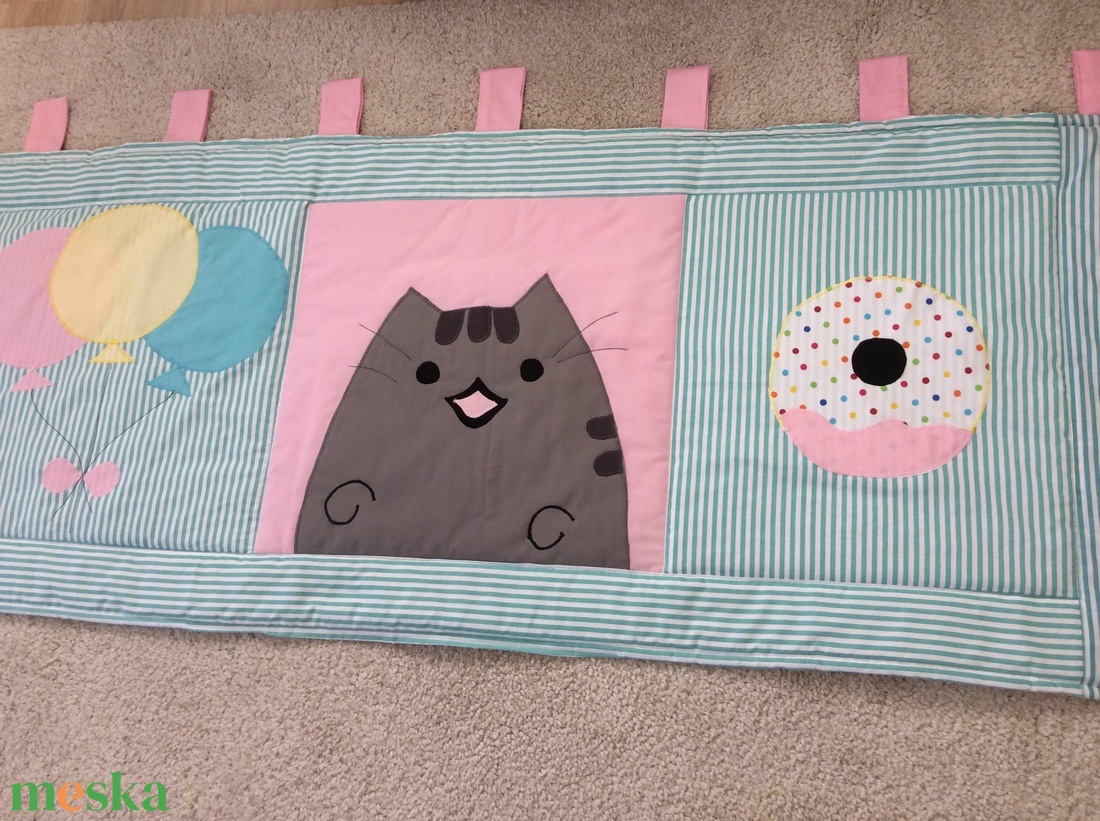 Pusheen cat patchwork ,falvédő, takaró - otthon & lakás - lakástextil - Meska.hu