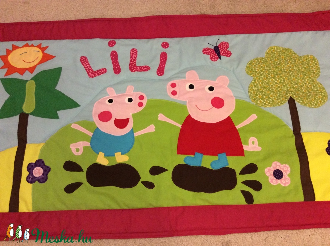 Patchwork falvédő, takarő Peppa malac - otthon & lakás - babaszoba, gyerekszoba - falvédő gyerekszobába - Meska.hu Patchwork falvédő, takarő Peppa malac - otthon & lakás - babaszoba, gyerekszoba - falvédő gyerekszobába - Meska.hu