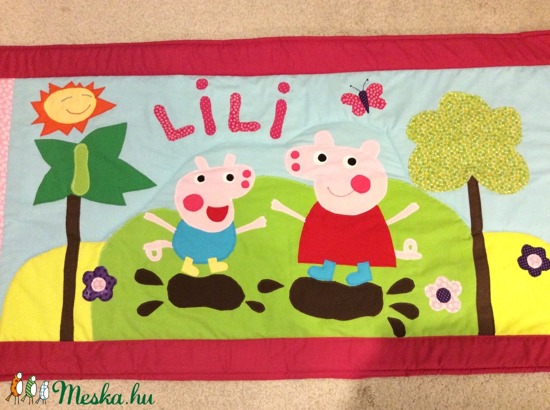 Patchwork falvédő, takarő Peppa malac - otthon & lakás - babaszoba, gyerekszoba - falvédő gyerekszobába - Meska.hu Patchwork falvédő, takarő Peppa malac - otthon & lakás - babaszoba, gyerekszoba - falvédő gyerekszobába - Meska.hu