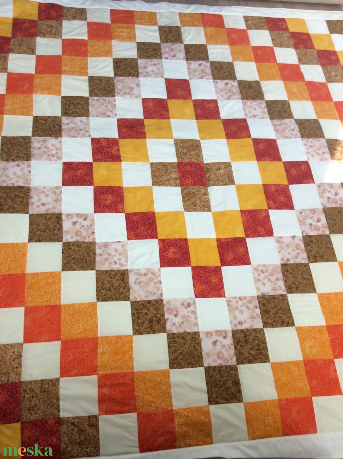 patchwork takaró sárga, narancs-barna- bézs - otthon & életmód - lakástextil - ágytakaró - Meska.hu patchwork takaró sárga, narancs-barna- bézs - otthon & életmód - lakástextil - ágytakaró - Meska.hu