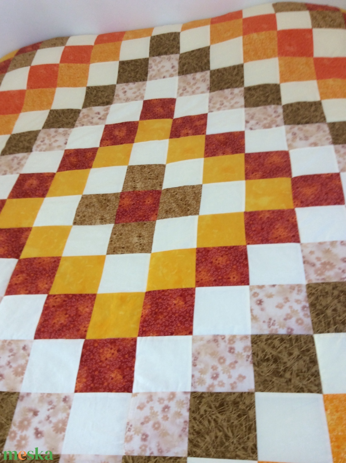 patchwork takaró sárga, narancs-barna- bézs - otthon & életmód - lakástextil - ágytakaró - Meska.hu patchwork takaró sárga, narancs-barna- bézs - otthon & életmód - lakástextil - ágytakaró - Meska.hu