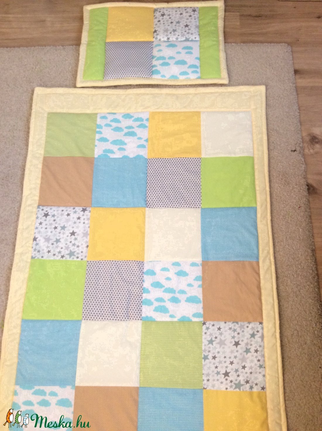 patchwork takaró, falvédő sárga -kék-bézs - otthon & életmód - babaszoba, gyerekszoba - babatakaró, gyerek pléd - Meska.hu patchwork takaró, falvédő sárga -kék-bézs - otthon & életmód - babaszoba, gyerekszoba - babatakaró, gyerek pléd - Meska.hu