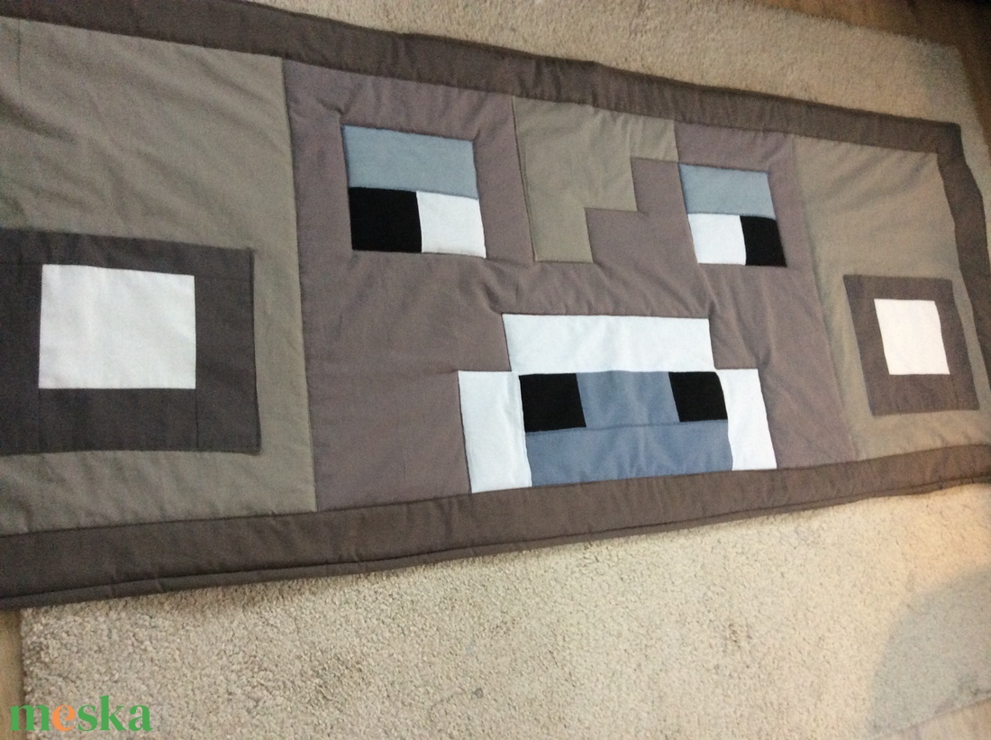 Minecraft bika patchwork falvédő, takaró zsebekkel - otthon & lakás - babaszoba, gyerekszoba - falvédő gyerekszobába - Meska.hu