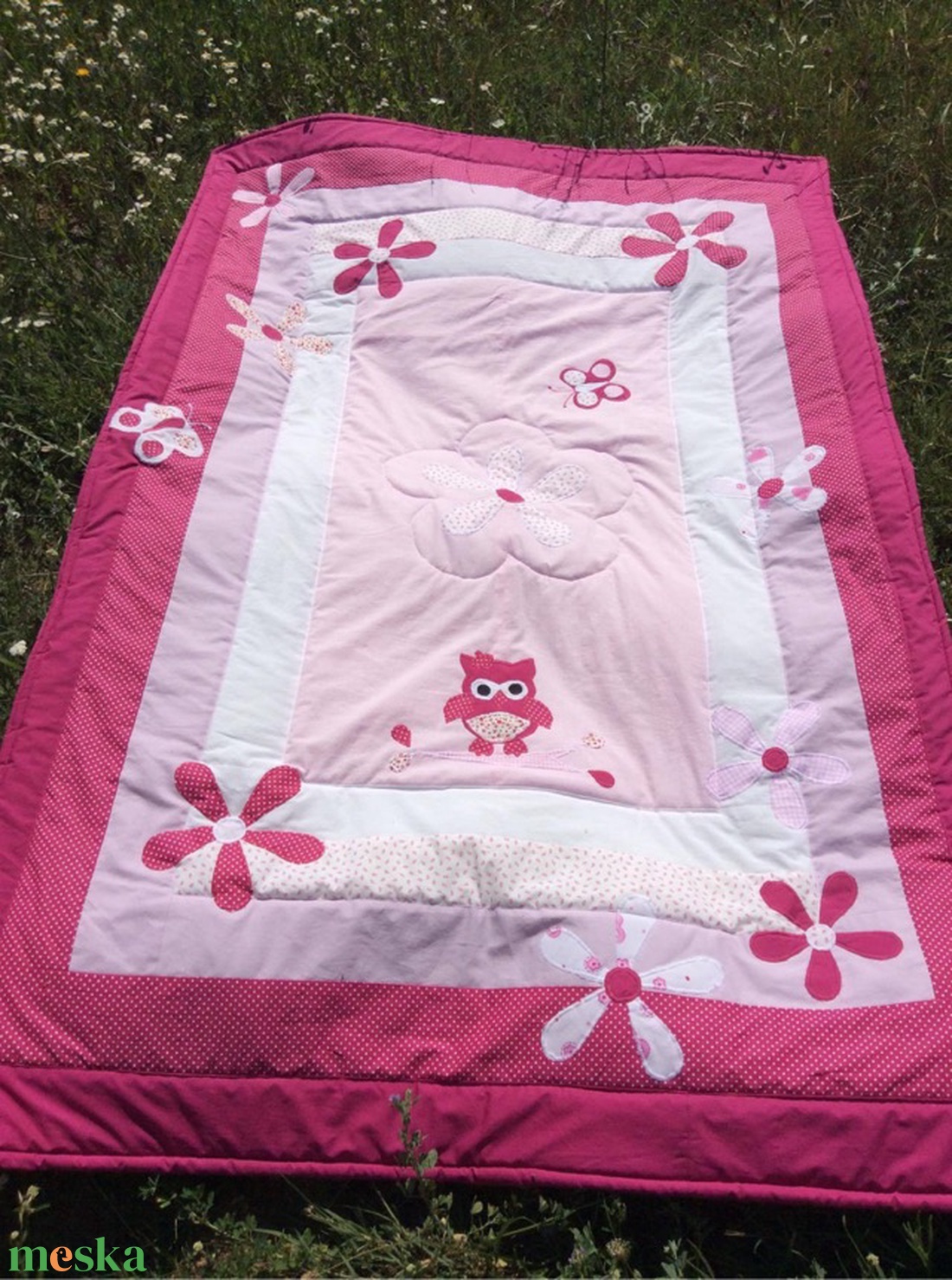 Pink patchwork takaró, virág, bagoly és pillangó mintával - otthon & életmód - babaszoba, gyerekszoba - babatakaró, gyerek pléd - Meska.hu Pink patchwork takaró, virág, bagoly és pillangó mintával - otthon & életmód - babaszoba, gyerekszoba - babatakaró, gyerek pléd - Meska.hu