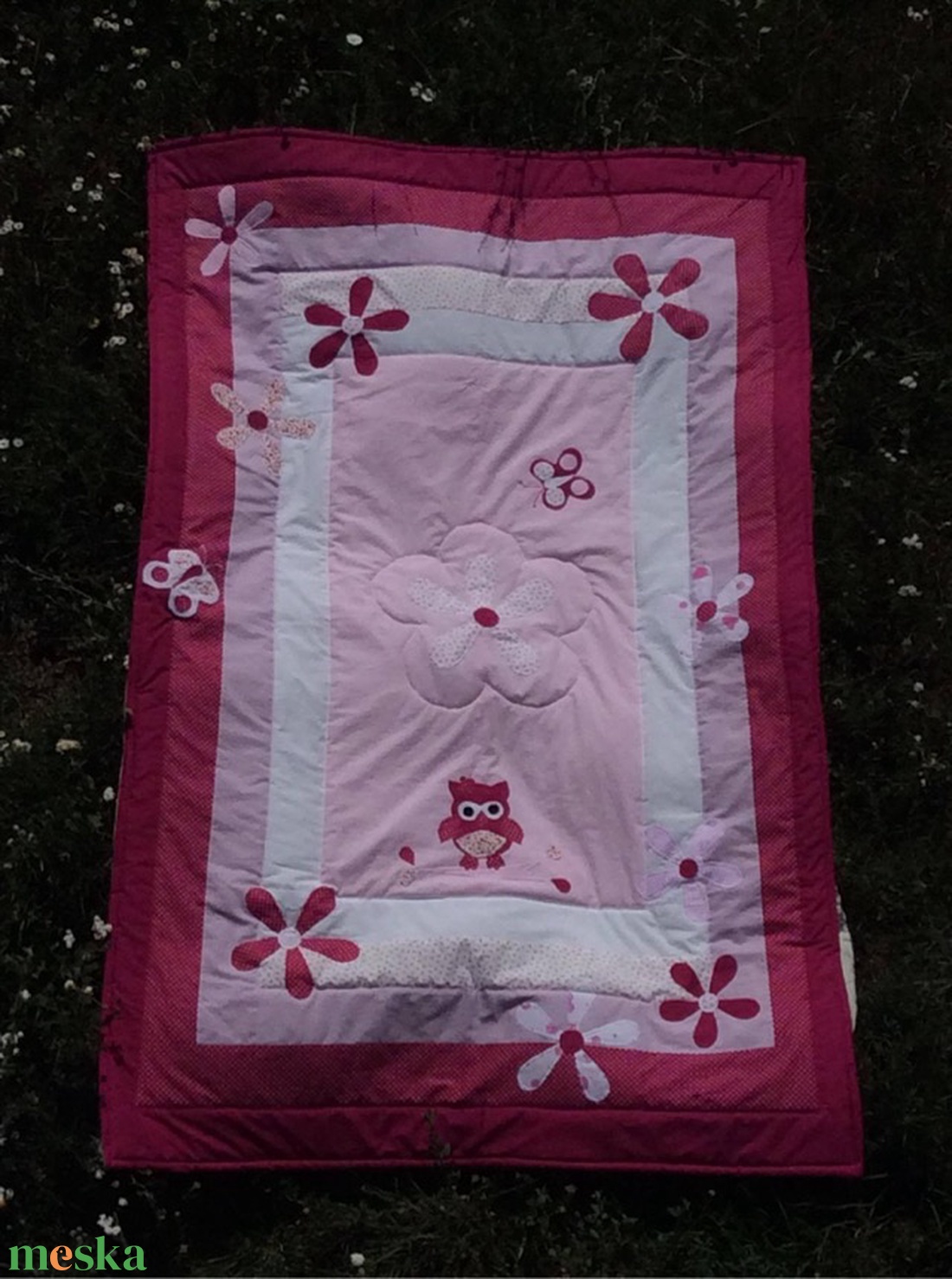 Pink patchwork takaró, virág, bagoly és pillangó mintával - otthon & életmód - babaszoba, gyerekszoba - babatakaró, gyerek pléd - Meska.hu Pink patchwork takaró, virág, bagoly és pillangó mintával - otthon & életmód - babaszoba, gyerekszoba - babatakaró, gyerek pléd - Meska.hu