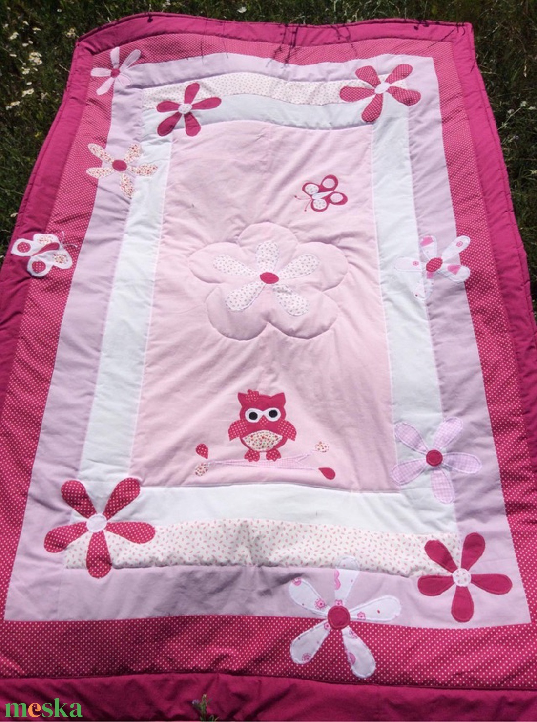 Pink patchwork takaró, virág, bagoly és pillangó mintával - otthon & életmód - babaszoba, gyerekszoba - babatakaró, gyerek pléd - Meska.hu Pink patchwork takaró, virág, bagoly és pillangó mintával - otthon & életmód - babaszoba, gyerekszoba - babatakaró, gyerek pléd - Meska.hu