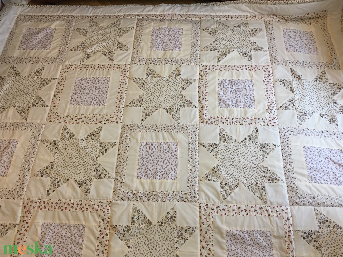patchwork takaró csillag motívumokból pasztell kisvirágos - otthon & életmód - lakástextil - ágytakaró - Meska.hu patchwork takaró csillag motívumokból pasztell kisvirágos - otthon & életmód - lakástextil - ágytakaró - Meska.hu