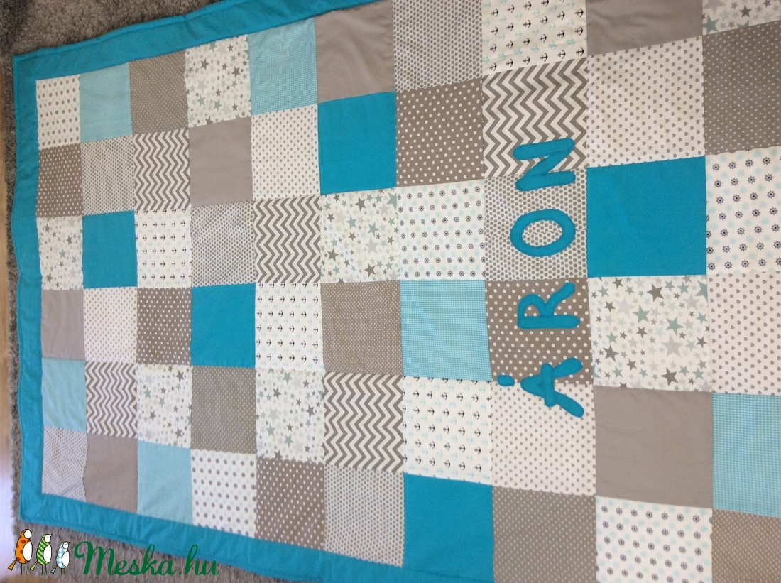 Kék kockás patchwork falvédő, takaró - otthon & életmód - babaszoba, gyerekszoba - falvédő gyerekszobába - Meska.hu Kék kockás patchwork falvédő, takaró - otthon & életmód - babaszoba, gyerekszoba - falvédő gyerekszobába - Meska.hu