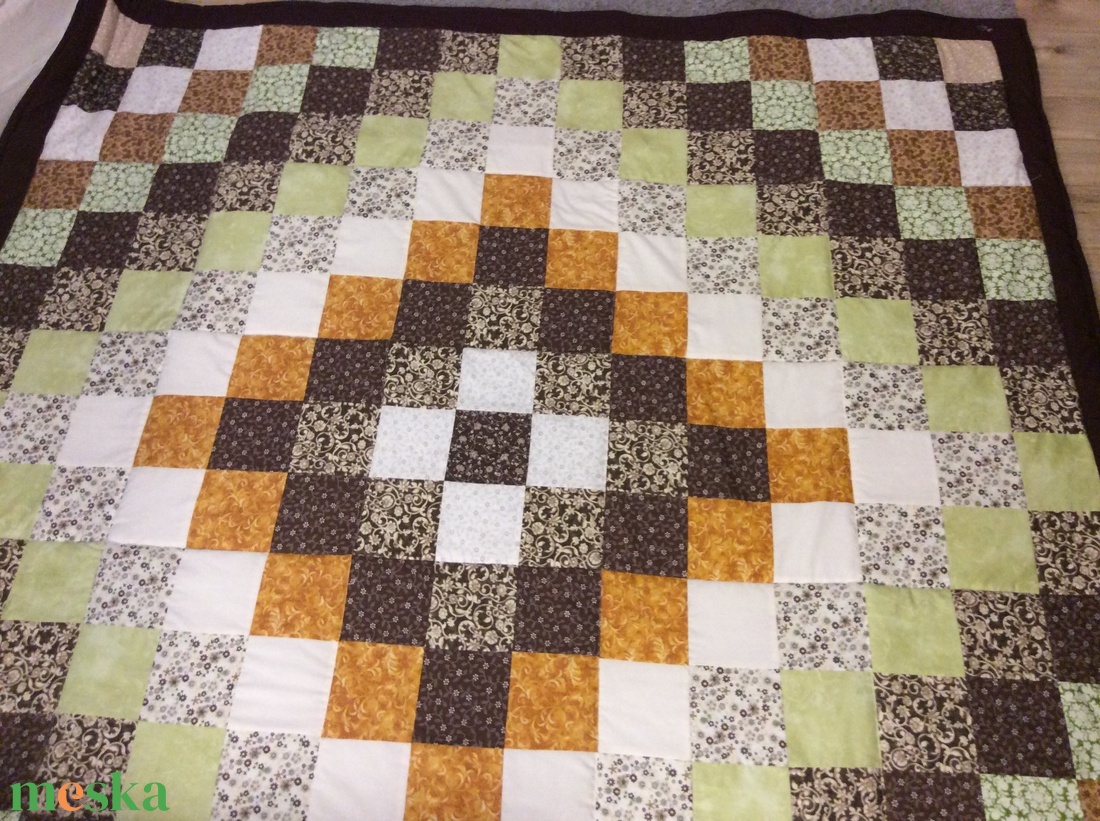 Bézs-zöld patchwork takaró francia ágyra - otthon & életmód - lakástextil - ágytakaró - Meska.hu Bézs-zöld patchwork takaró francia ágyra - otthon & életmód - lakástextil - ágytakaró - Meska.hu