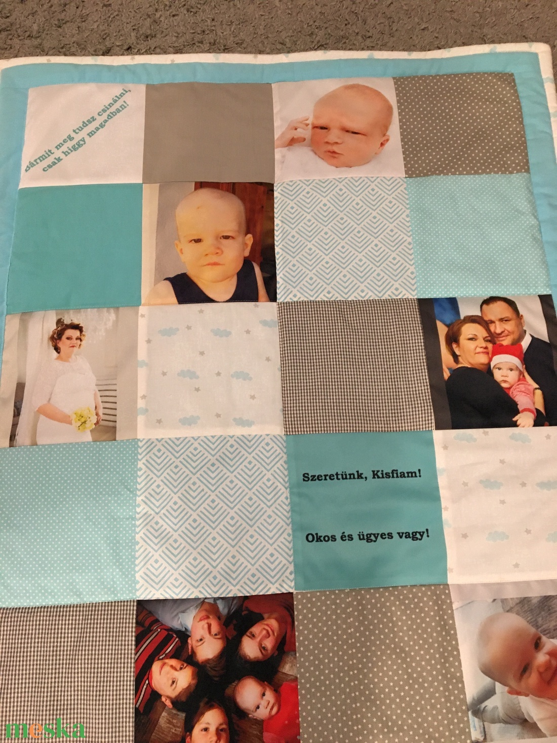 Fényképes crazy patchwork takaró kék, szürke, fehér, falvédő - otthon & életmód - lakástextil - felnőtt takaró, pléd - Meska.hu Fényképes crazy patchwork takaró kék, szürke, fehér, falvédő - otthon & életmód - lakástextil - felnőtt takaró, pléd - Meska.hu