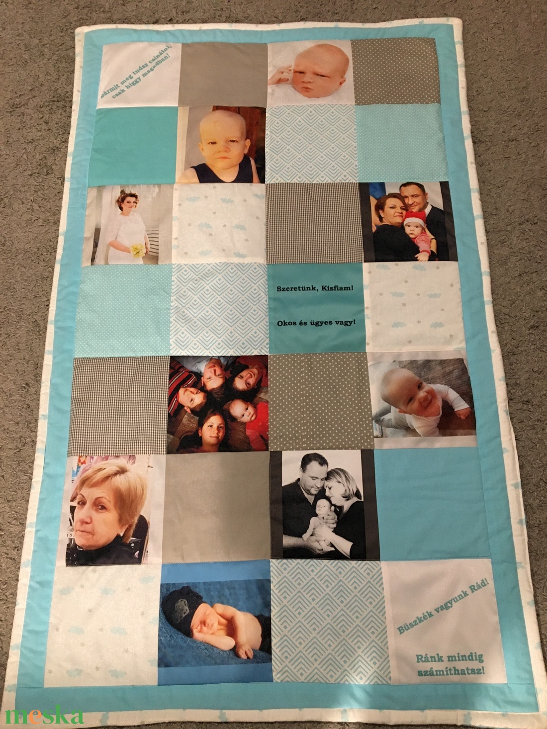 Fényképes crazy patchwork takaró kék, szürke, fehér, falvédő - otthon & életmód - lakástextil - felnőtt takaró, pléd - Meska.hu Fényképes crazy patchwork takaró kék, szürke, fehér, falvédő - otthon & életmód - lakástextil - felnőtt takaró, pléd - Meska.hu