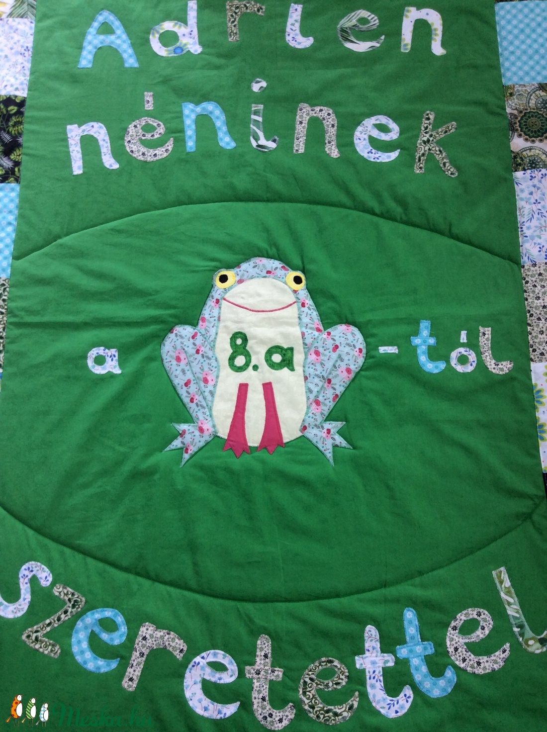 Zöld-türkiz patchwork takaró béka mintával - otthon & életmód - babaszoba, gyerekszoba - falvédő gyerekszobába - Meska.hu Zöld-türkiz patchwork takaró béka mintával - otthon & életmód - babaszoba, gyerekszoba - falvédő gyerekszobába - Meska.hu