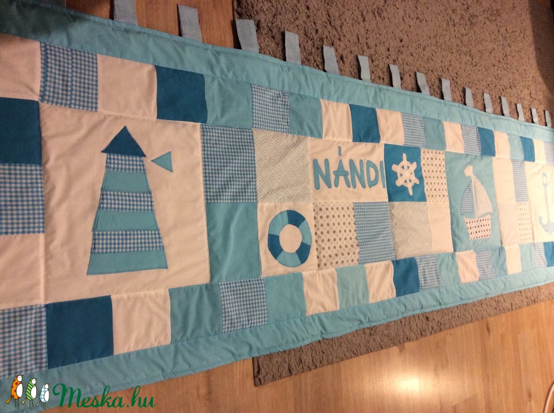 patchwork türkiz tengerész falvédő - otthon & életmód - lakástextil - párna & párnahuzat - Meska.hu patchwork türkiz tengerész falvédő - otthon & életmód - lakástextil - párna & párnahuzat - Meska.hu