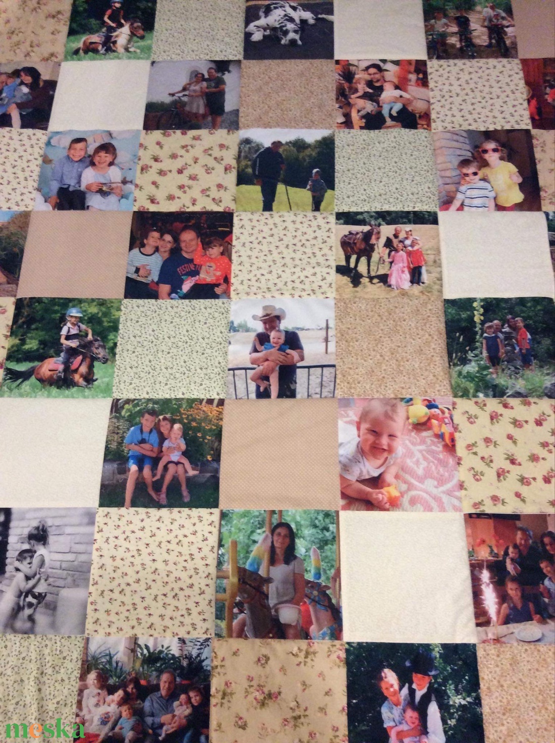 Fényképes patchwork takaró, bézs, virágmintás - otthon & életmód - lakástextil - ágytakaró - Meska.hu Fényképes patchwork takaró, bézs, virágmintás - otthon & életmód - lakástextil - ágytakaró - Meska.hu