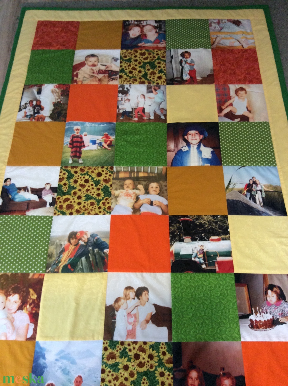 Fényképes Patchwork takaró - otthon & életmód - lakástextil - felnőtt takaró, pléd - Meska.hu